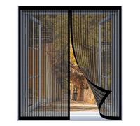 Magnetic Window Screen Mesh 60 x 110 cm Easy Installation No Drilling Or Screwing Fly Window Screen Mesh for Windows Nets to Keep Bugs Out, Black