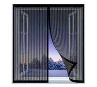 Magnetic Window Screen Small 40 x 95 cm Easy Installation No Drilling Or Screwing Reinforced Anti-Tearing Insect Fly Mesh for Windows Nets to Keep Bugs Out, Black