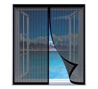Magnetic Window Screen Small 40 x 95 cm Easy Installation No Drilling Or Screwing Transparent Insect Screen Mosquito Bug Protection for Windows Nets to Keep Bugs Out, Black