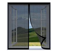 Magnetic Window Screen Small 43 x 99 cm Easy Installation No Drilling Or Screwing Heavy Duty Bug Mesh Curtain for Windows Nets to Keep Bugs Out, Black