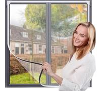 Magnetic Window Screen,UtauHom Fly Screen for Windows Max Size 100 x 150cm，Fiberglass Mesh Easy Installation Prevents Insects/Flies/Mosquitoes from Entering The Room（White Frame with White Net）