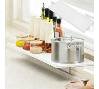 Magnetic Window Sill Exteon Shelf - Meta-Saving Bracket for Kitchen & Bathroom Easy No-Drill Installat Ideal for nizing & Displaying Items