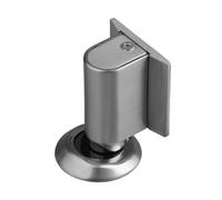 Magnetic Windproof Door Stopper with Punch-Free Installation, Zinc Alloy Floor Mounted Anti-Collision Design for Household Bedroom Doors, Compatible with Gaps up to 22mm, Black