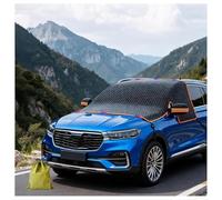 Magnetic Windscreen Cover with 6 Magnets and 4 Tension Straps, Car Windscreen Cover Winter, for the Against Snow, Ice, Frost for Car, SUV Van, Protects, Orange