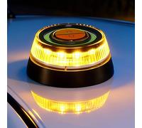 Magnetic Wireless Beacon Light LED Strobe Lights for Trucks, Mini Portable Flashing Emergency Safety Warning Light for Postal Car Tractor UTV Golf Cart IP67 Waterproof-Battery Powered