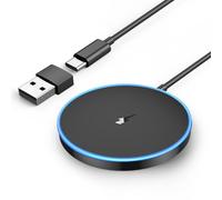 Magnetic Wireless Charger Fast Apple MagSafe Charger Compatible with iPhone 17Pro Max/17Pro/17Air/17/16/15/14/13/12 Series AirPods 4-2 LED Magnet Charging Pad MagSafe Charger with Dual Charging Ports