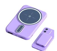Magnetic Wireless Charger, Fast Charging Bank, 10000mah Battery Pack, Slim Lightweight Design Strong Magnet Grip for Travel Offices Daily Use, 3.66x2.44x0.55 Inches