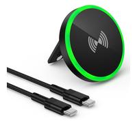 Magnetic Wireless Charger for iPhone - 15W USB-C Fast Charging Cable (1.2m) Fast Wireless Charging Kickstand Compatible with Mag-Safe for iPhone 12/13/14/15/16 Series and AirPods Series
