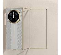 Magnetic Wireless Charging Case for Huawei Mate XT/Mate XTS - Electroplated AG Full-Wrap Cover, Foldable Design with Raised Lens Protection (White,For Mate XT)