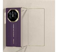 Magnetic Wireless Charging Case for Huawei Mate XT/Mate XTS - Electroplated AG Full-Wrap Cover, Foldable Design with Raised Lens Protection (Purple,For Mate XTS)