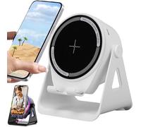 Magnetic Wireless Charging Stand with Bluetooth Speaker, 5W Induction Charging, 300° Adjustable Holder for Most Smartphones