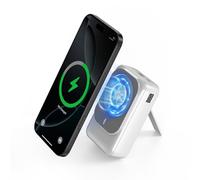 Magnetic Wireless Power Bank 26800 mAh, Power Bank for Magsafe with Built-in Cables, 5 Outputs PD 22.5 W Fast Charging Compatible with iPhone 16/15/14/13/12 Plus/Mini/Pro/Pro Max, White