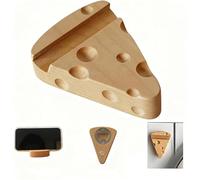 Magnetic Wood Bottle Opener - 3in1 Multi-Functional Cheese Model: Phone Stand & Fridge Magnets - Compact Portable Kitchen Accessory for Home and Office