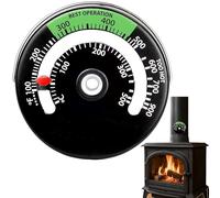 Magnetic Wood Burner Thermometer with Clear Best Operation Zone Fast Read Temperature Gauge for Log Burner Stove Pipe and Chimney Pipes On Multi Fuel Stoves and Fireplace Safety