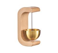 Magnetic Wooden Chime-C Shape Doorbell, Stylish Entrance Alert | Shopkeeper Notification Bell Perfect Reliable Door Alert, Decorative Suitable Porch Garden Backyard Room Restaurant Home
