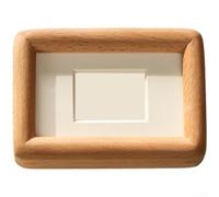 Magnetic Wooden Photo Frame for Refrigerator - Small 2x2 Inch Memory Display with Strong Magnet - Handcrafted Solid Oak for Home Office(1220 Beech Wood 35.5 * 8.4cm Fits 1)