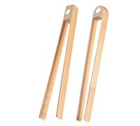 Magnetic Wooden Toaster Tongs - 8.7 Inch Reusable Kitchen Tongs, 2 Pack Heat Resistant Kitchen Tools | Great for Bread, Fruit, Cheese, Pickles, Bacon