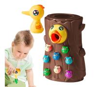 Magnetic Woodpecker Toy - M/S ABS, Fine Motor Learning Toy, Preschool Educational Playset, Bright Colors | Perfect For Birthday Christmas Easter Kids Day, Skill Development, Hand Eye