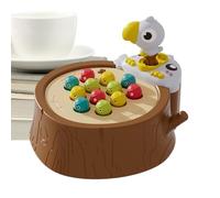 Magnetic Woodpecker Worm Toy Bird Feeding Game ABS 23cm Magnetic Bird Feeding Game Woodpecker Sensory Toy For Boy Girls Development Easter Thinking Practice Skill Training