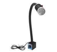Magnetic Work Light 9W 24V LED Flexible Gooseneck Rustproof Aluminium Magnetic Base for Lathe, Work Bench, Sewing Machine, Grill, Industrial Lighting Black