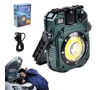 Magnetic Work Light - Rechargeable Work Light LED Magnetic Lamp - Bright Flashlights with 5 Lighting Modes Portable Solar Powered Camping Lamp for Car Repair Floor Job Site Home