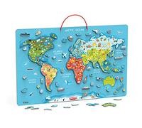 Magnetic World Map with Chalkboard
