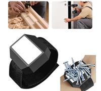 Magnetic Wrist Screw Holder Bracelet for Quick Access to Screws, Nuts & Bits - Adjustable Oxford Cloth Tool Band for Carpenters, Electricians &