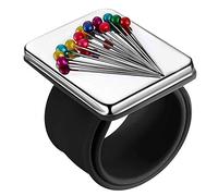 Magnetic wrist strap,1PCS Magnetic Silicone Wrist Strap, Magnetic Pin Bracelet,Magnetic Sewing Pincushion,Square Pin Cushion with Silicone Wrist Strap Wristband for DIY Sewing Embroidery Hair Clips