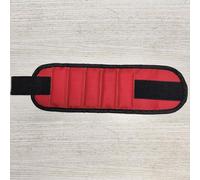 Magnetic Wristband for Tools - Adjustable Tool Holder with Strong Magnets - Ideal for Screws, Nails, Bolts, Drill Bits - Perfect for DIY, Carpentry, and Construction Work (red, 1)