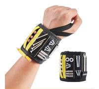 Magnetic Wristband with 12 Super Strong Magnets for Screws, Nails, and Bits，Ultimate Tool Organizer