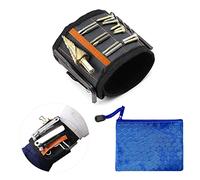 Magnetic Wristband with Storage Bag, DIY Tools Belt Holding Screws Gadgets for Men Gifts, Magnetic Wristband with 15 Powerful Magnets Gift for Men, Valentine Day Gift for Man