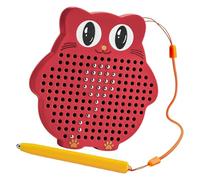 Magnetic Writing Board - Durable Abs, Integrated Storage Slot, Smooth Drawing Canvas | Cute Small Red Tablet Toy With Beads Educational Playset Learning Toys For Kids Kids