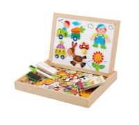 Magnetic Writing Board, Kids Educational Drawing Toy, Wooden 12 Inches Fun