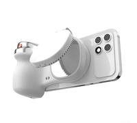 MagneticPhoneCameraGrip,DetachableRemoteSelfiewithFillLight,WirelessShutterforiPhoneAndroid,10mRange,20HBattery,Hands-FreeVideoCallVlogPhotographyTool,Black(White)