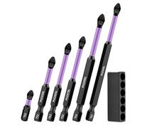 Magnetics Drill Bits - Strong Magnetic Hold, Slip Resistant Tips, S Alloy Construction, Accurate Fastening Performance | Ideal for Furniture Assembly Maintenance Workshop Installation Projects