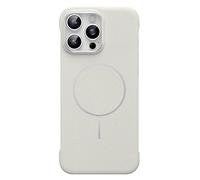 Magnetisch Hülle für iPhone 16 Pro Max/16 Pro/16 Plus/16, Ultradünn Leder Handyhüllen Kabellosem Laden Anti-Fingerabdruck Rahmenlose Hülle,Weiß,16 Pro Max White