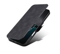 Magnetische Hülle für iPhone 16 Pro Max/16 Pro/16 Plus/16, Ultradünne Klapp Leder Handyhülle Support Kabelloses Laden Stoßfeste Handytasche,Schwarz,16 Plus