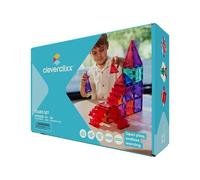 Cleverclixx Stair Set Bright Colours, 34 Pieces, Durable Magnetic Toy, Magnetic Building Blocks, Expandable Sets for Children from 3 Years