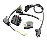 Magneto Ignition Coil Rotor Stator For GY6 50 125 150cc ATV Go Kart Scooter Moped Motorcycle CDI Ignition Device Ignition Coil 6 Pin CDI Box Starter SET