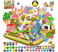 Magnetopia Magnetic Building Blocks - 200PCS Magnetic Blocks Cubes Colour Burst Flashing Cubes, Stacking Tiles STEM Montessori Sensory Toys for Kids Boys Girls Ages 3 4 5 6 7 8 9 10 Birthday Gifts