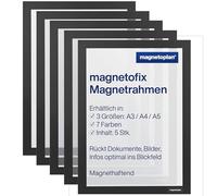 magnetoplan Magnetic Frame Magnetofix 1130312 A4 Black Pack of 5