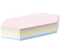 magnetoplan Assorted Prompt Cards Rhombus, 250 Blank Cards in 5 Colors, 200 x 95 x 39 mm, 120gsm, Magnetic Visual Communication Solution for Office or Home Use