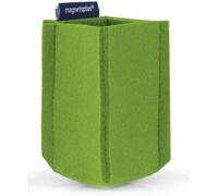 Magnetoplan Tray Pencil Cup, Green, Small, 100mm Height, 60mm Width, 60mm Length