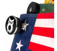 MagnetOwl Magnetic Towel Clip - Reusable and Removable, Highest Strength Magnet, Includes Removable Ball Marker and Waffle Towel (White)