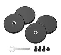 Magnetpro 4 Pieces Strong Rubber Coated Mounting Magnets Anti-Scratch, 30 LBS of Adhesive Power, Magnetic Assembly Base for Light Strips and Additional Mirrors The Outdoor Area
