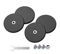 Magnetpro 4 Pieces Strong Rubber Coated Mounting Magnets Anti-Scratch & Anti Corrosion, Over 30 LB Adhesive Power, with 1/4"-20 Stainless Steel Thread Hole and Screw for PTZ, Camera