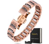 MagnetRX® Copper Cross Bracelet for Men - EllipseMAX 5X Strength 5,000 Gauss Magnets - Premium Mens Copper Bracelet with Adjustable Length (Cross Style)