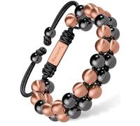 MagnetRX® Magnetic Bracelets for Men & Women - MAX Strength Magnetic Hematite & Copper Bracelet with 8mm Solid Copper Beads (Double Copper)