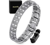 MagnetRX® Ultra Strength Magnetic Bracelet - Effective Stainless Steel Magnetic Bracelets for Men - Adjustable Bracelet Length with Sizing Tool for Perfect Fit (Gunmetal)