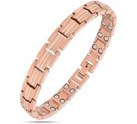 MagnetRX Ultra Strong Titanium Magnetic Bracelet for Women Magnetic Titanium Bracelet Adjustable Length with Sizing Tool Women's Bracelets (Rose Gold)